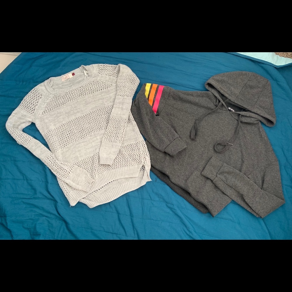 Juniors lot of 2 fun sweaters